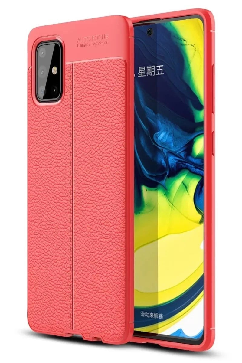 Mey İthalat®  Samsung Galaxy A71 Kılıf Auto Focus Kapak - Kırmızı