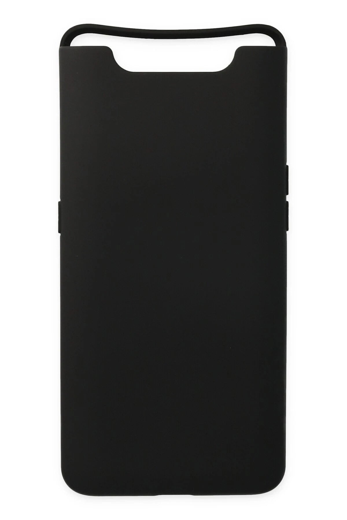 Mey İthalat®  Samsung Galaxy A80 Kılıf Nano içi Kadife Silikon - Siyah