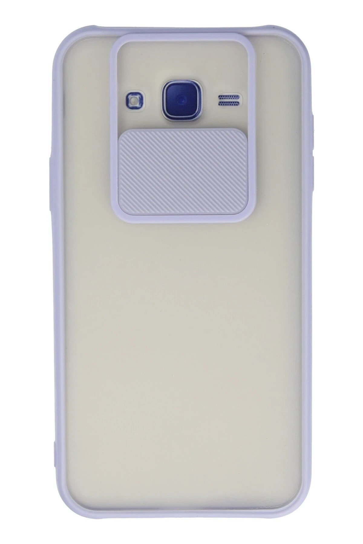 Mey İthalat®  Samsung Galaxy J7 Kılıf Palm Buzlu Kamera Sürgülü Silikon - Lila