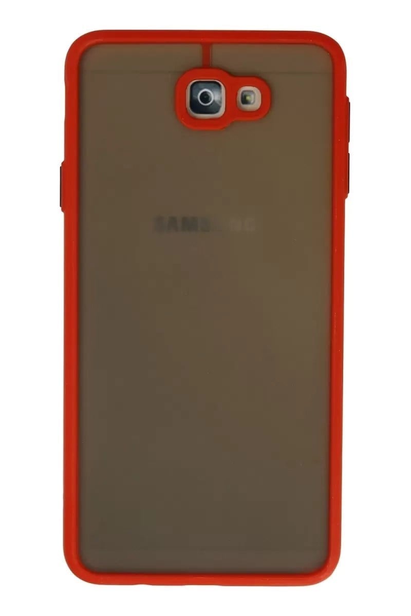 Mey İthalat®  Samsung Galaxy J7 Prime Kılıf Montreal Silikon Kapak - Kırmızı