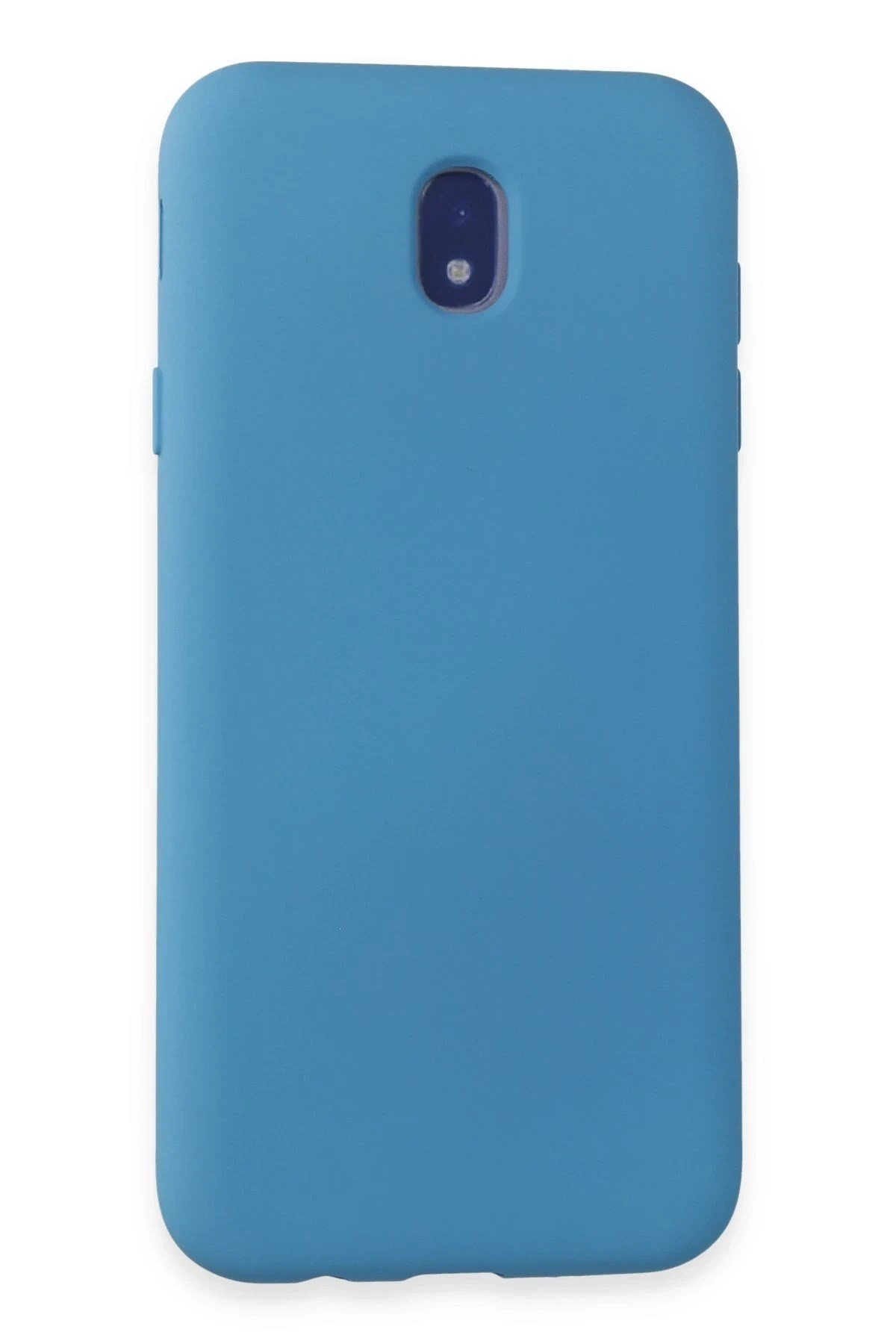 Mey İthalat®  Samsung Galaxy J7 Pro / J730 Kılıf Nano içi Kadife Silikon - Mavi