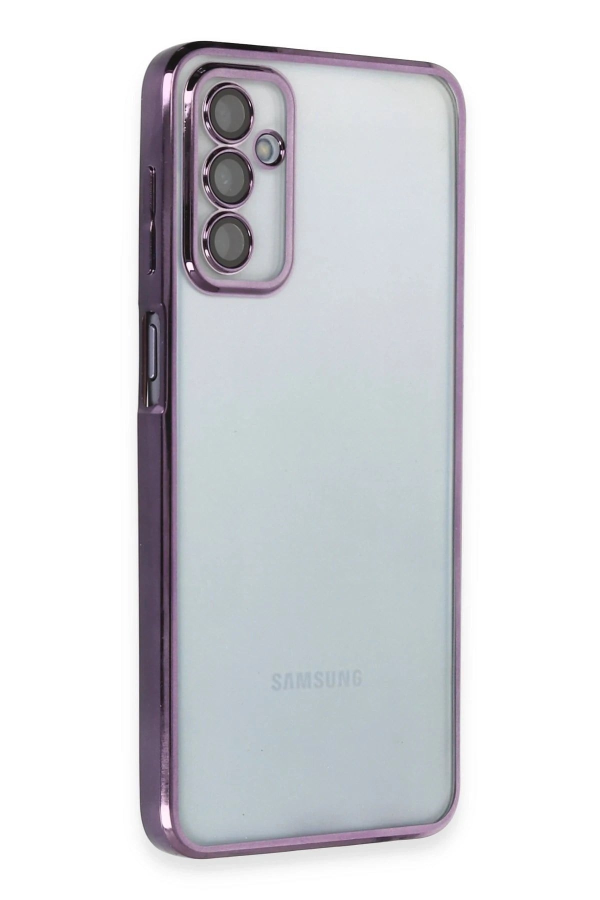 Mey İthalat®  Samsung Galaxy M23 Kılıf  Lensli Silikon - Mor