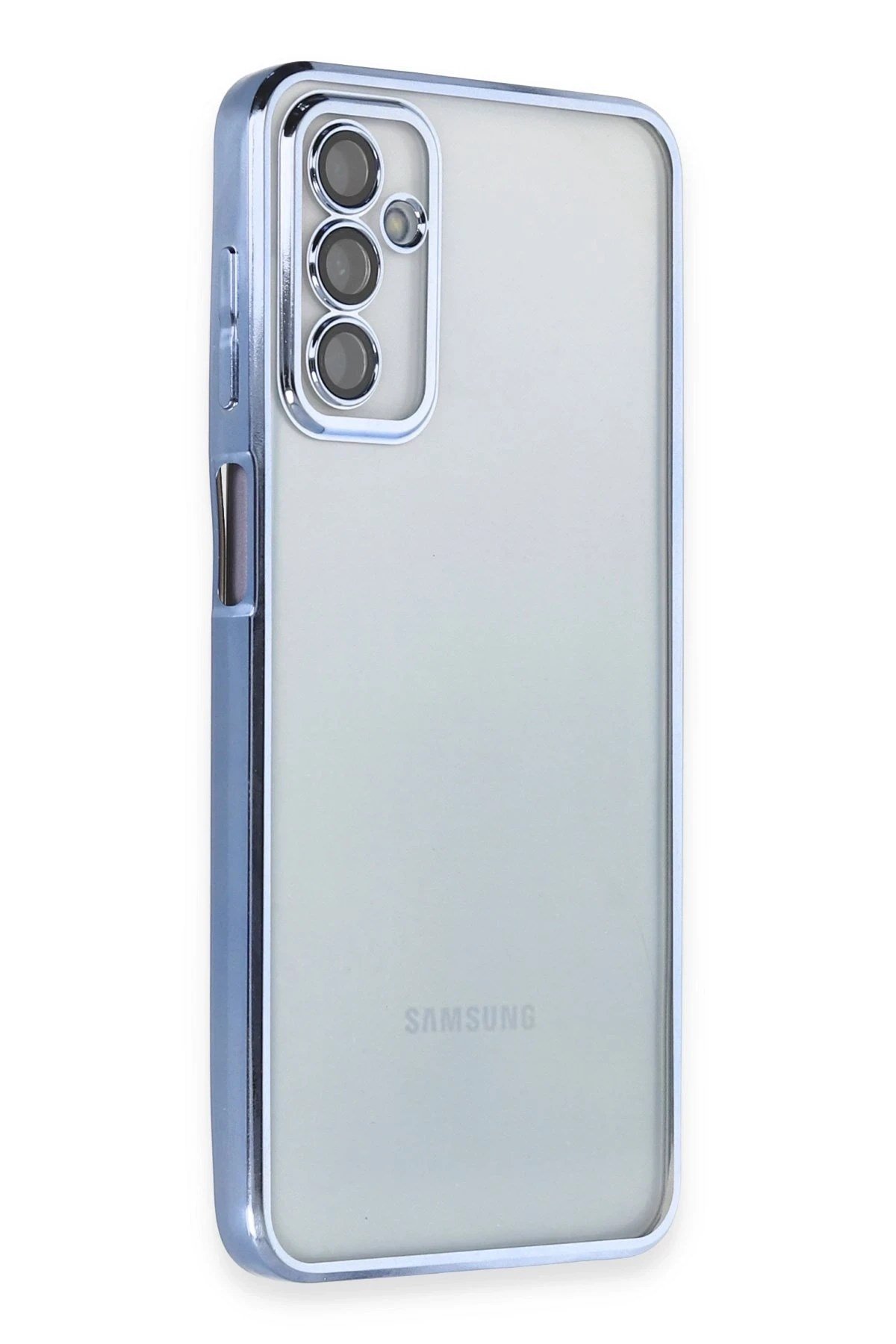 Mey İthalat®  Samsung Galaxy M23 Kılıf  Lensli Silikon - Açık Mavi