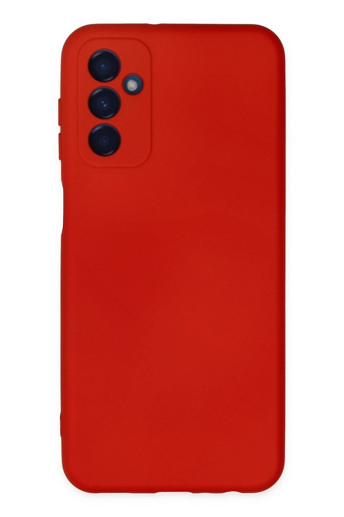 Mey İthalat®  Samsung Galaxy M23 Kılıf Nano içi Kadife Silikon - Kırmızı