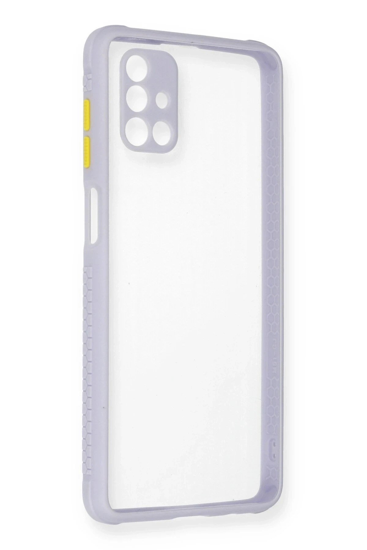 Mey İthalat®  Samsung Galaxy M51 Kılıf Miami Şeffaf Silikon - Lila