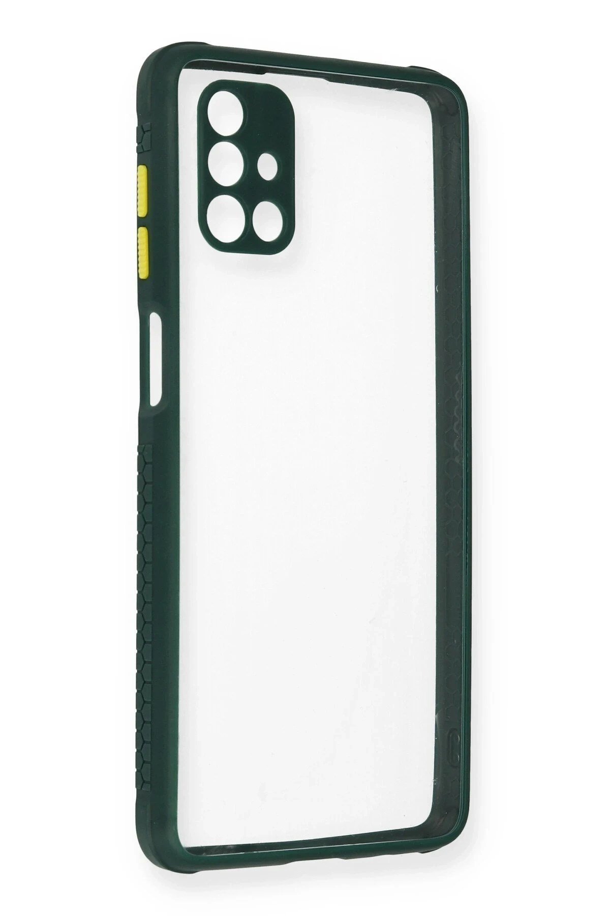Mey İthalat®  Samsung Galaxy M51 Kılıf Miami Şeffaf Silikon - Koyu Yeşil