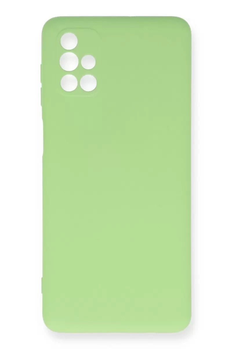 Mey İthalat®  Samsung Galaxy M51 Kılıf Nano içi Kadife Silikon - Yeşil