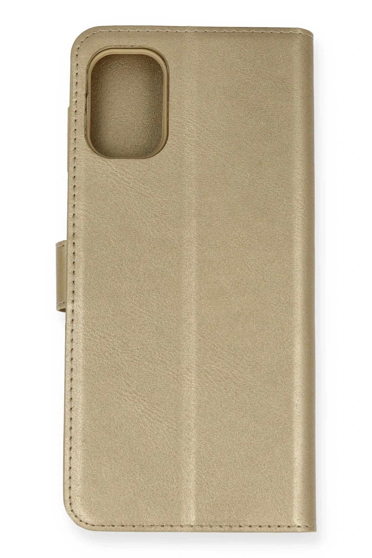 Mey İthalat®  Samsung Galaxy M51 Trend S Plus Kapaklı Kılıf - Gold