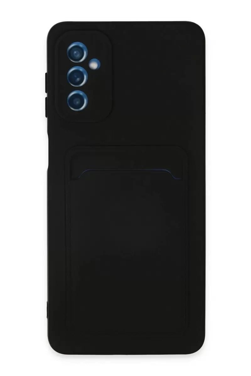 Mey İthalat®  Samsung Galaxy M52 5G Kılıf Kelvin Kartvizitli Silikon - Siyah