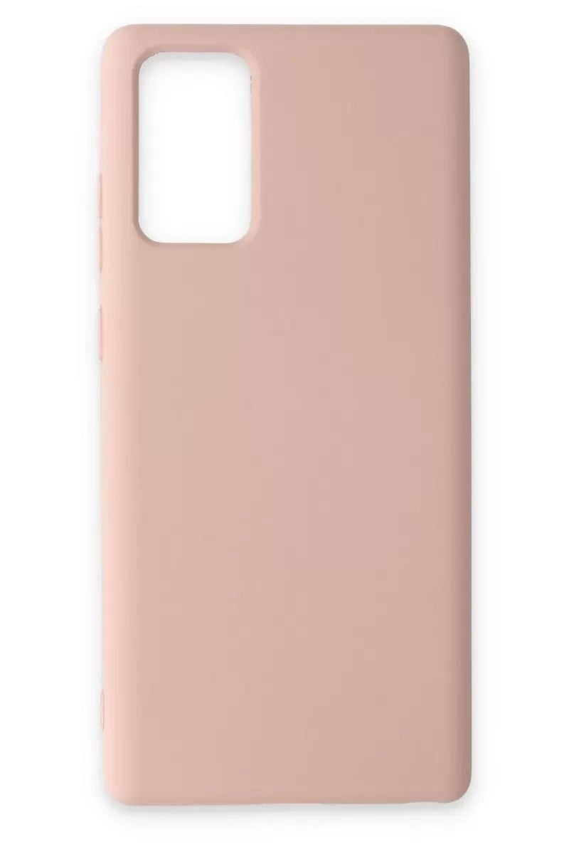 Mey İthalat®  Samsung Galaxy Note 20 Kılıf Nano içi Kadife Silikon - Pudra