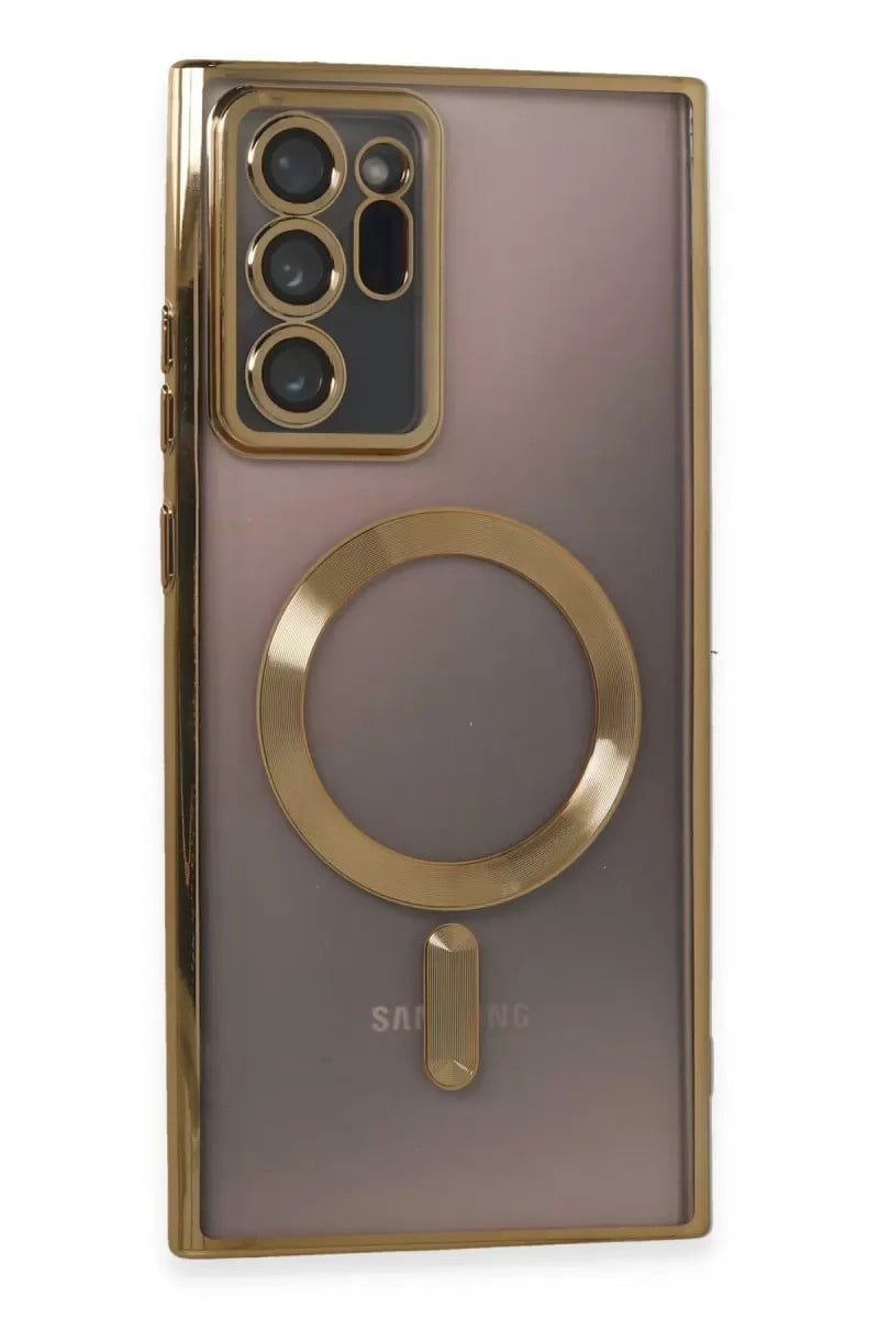 Mey İthalat®  Samsung Galaxy Note 20 Ultra Kılıf Kross Magneticsafe Kapak - Gold