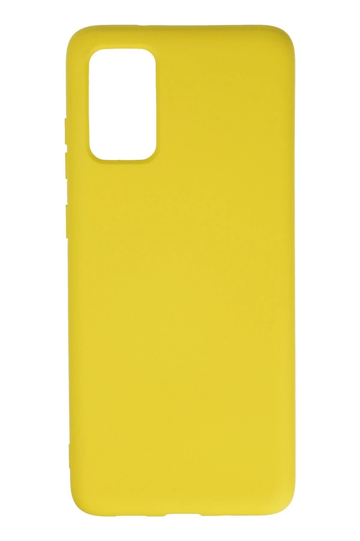 Mey İthalat®  Samsung Galaxy S20 Plus Kılıf Nano içi Kadife Silikon - Sarı