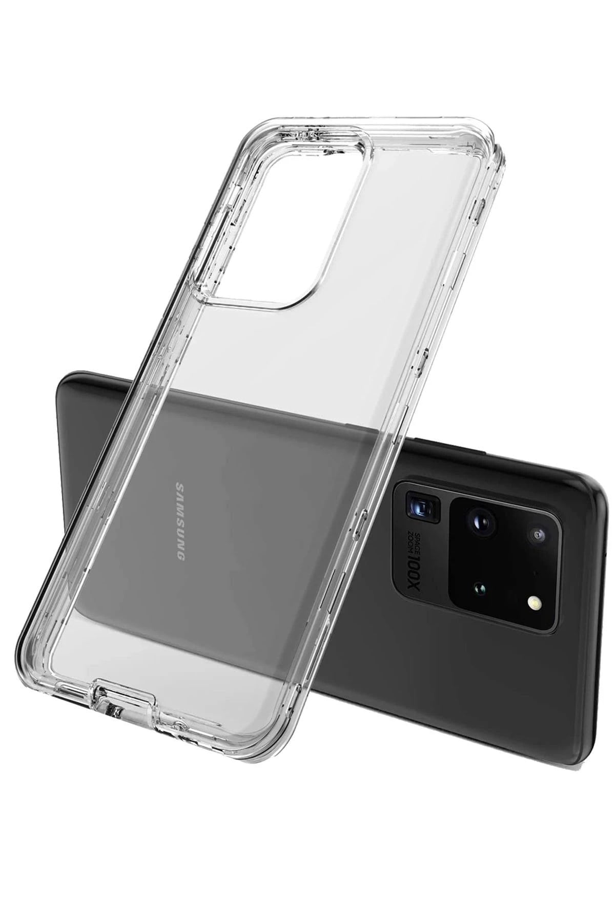 Mey İthalat®  Samsung Galaxy S20 Plus Kılıf Lüx Şeffaf Silikon