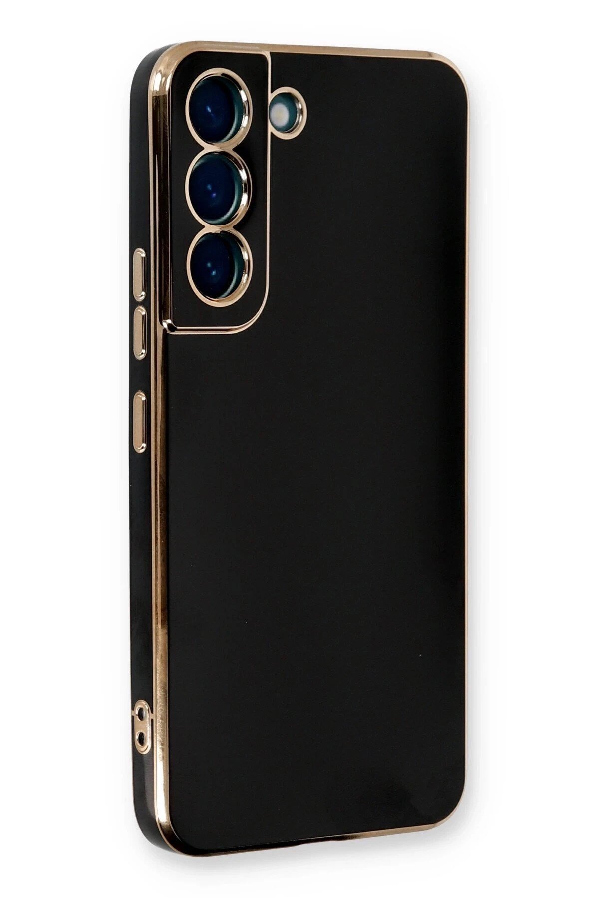 Mey İthalat®  Samsung Galaxy S22 Plus Kılıf Volet Silikon - Siyah