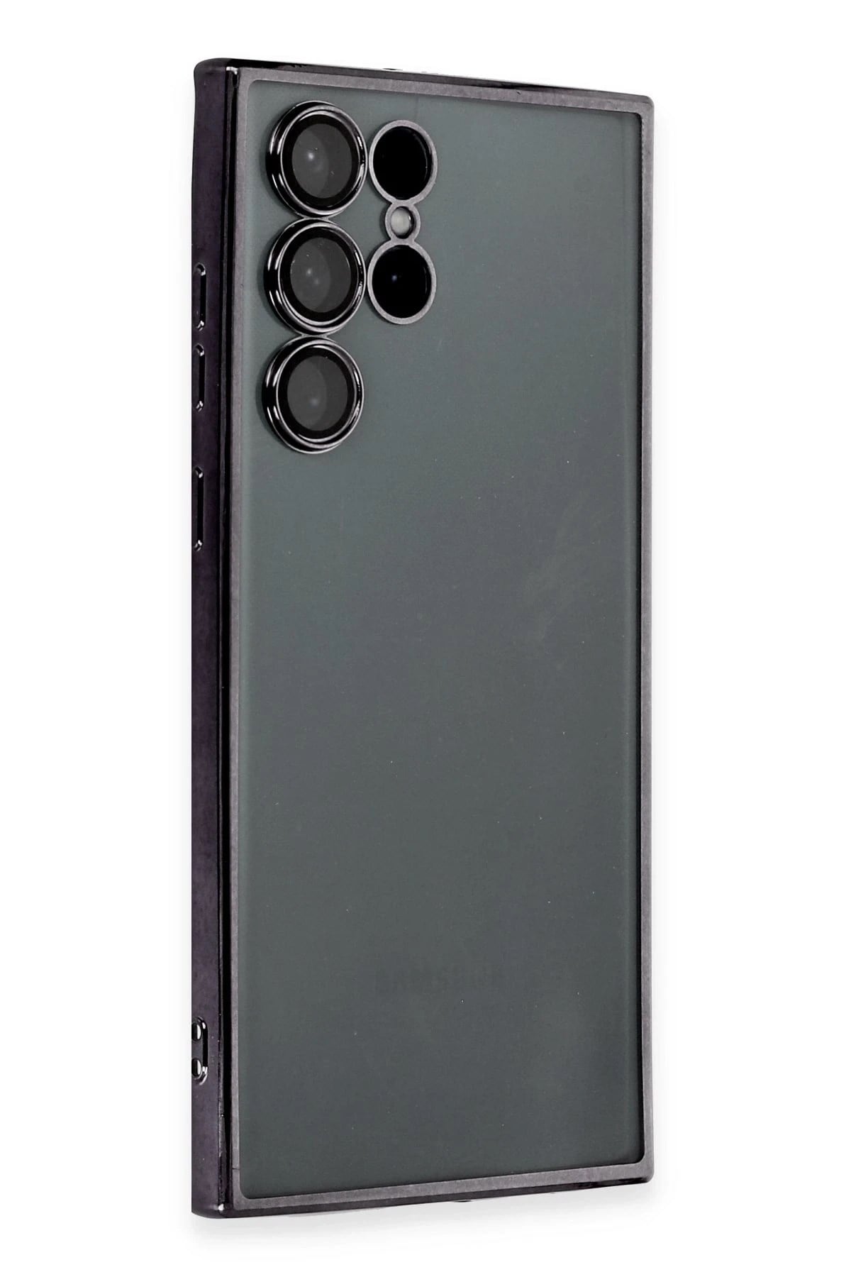 Mey İthalat®  Samsung Galaxy S22 Ultra Kılıf  Lensli Silikon - Siyah