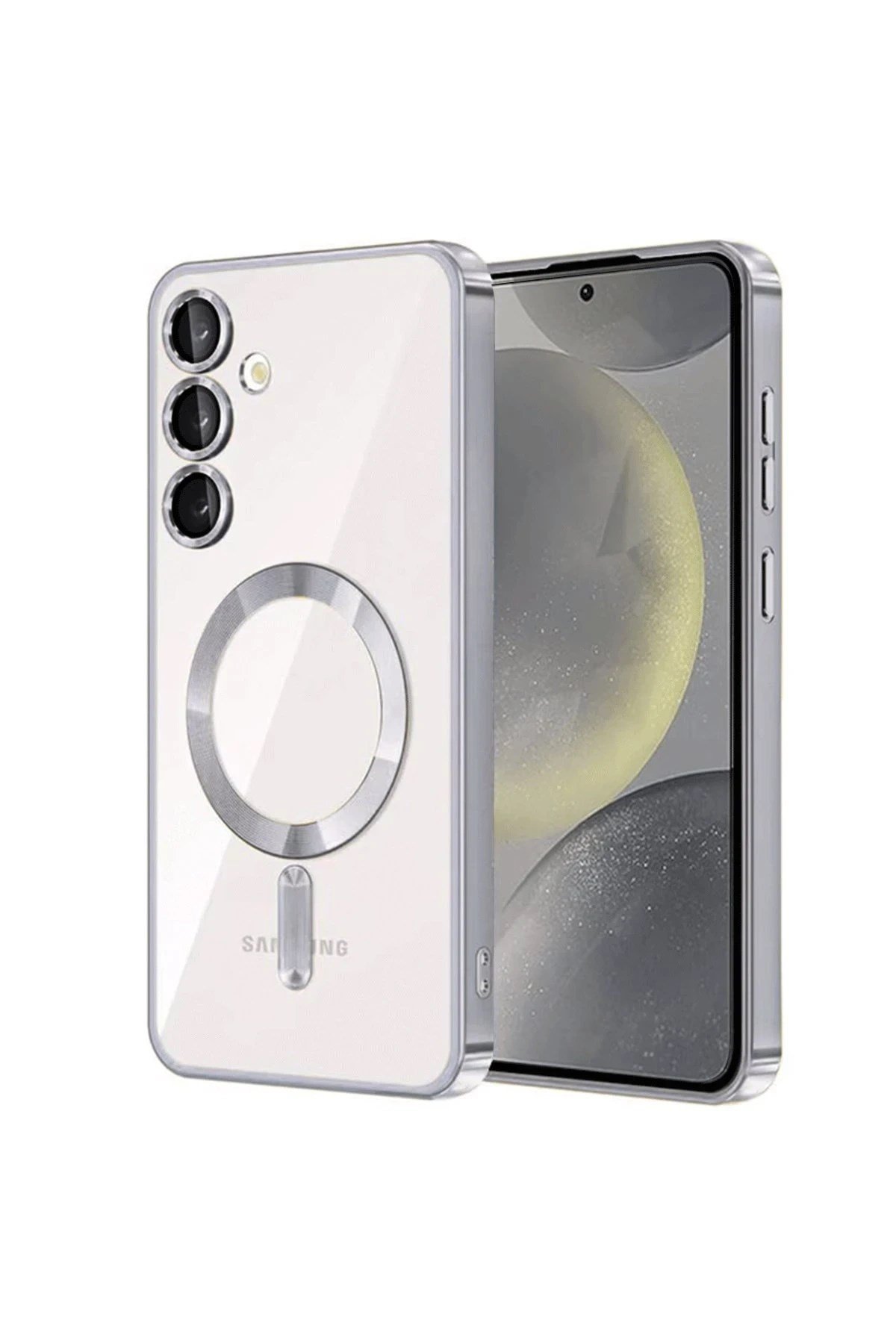 Mey İthalat®  Samsung Galaxy S23 Plus Kılıf Kross Magneticsafe Kapak - Gümüş