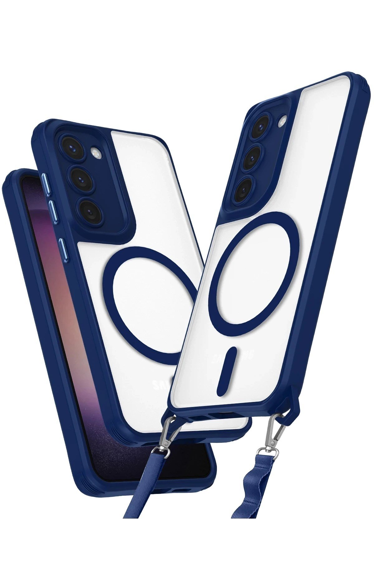 Mey İthalat®  Samsung Galaxy S23 Plus Kılıf Enka Magsafe Silikon Kılıf - Lacivert
