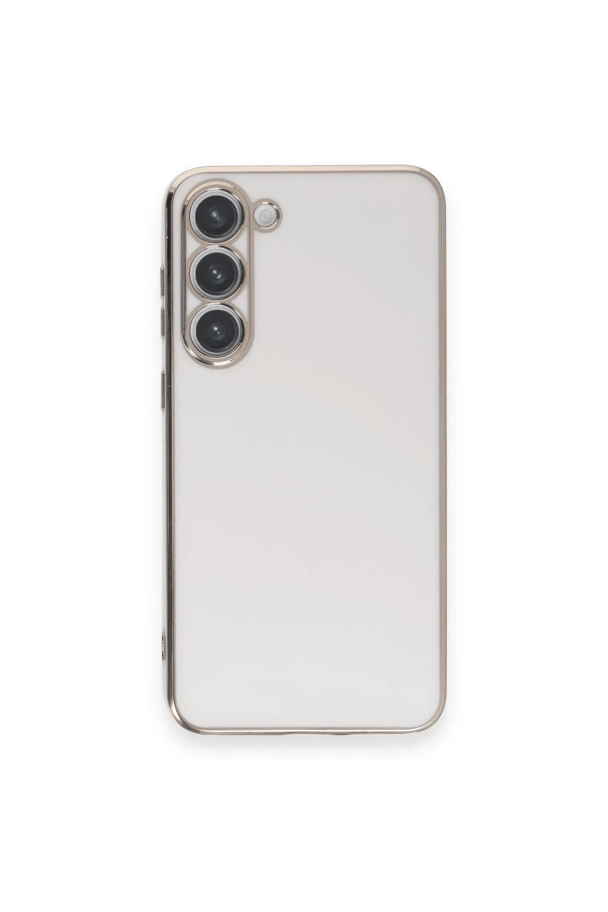 Mey İthalat®  Samsung Galaxy S23 Plus Kılıf Volet Silikon - Beyaz