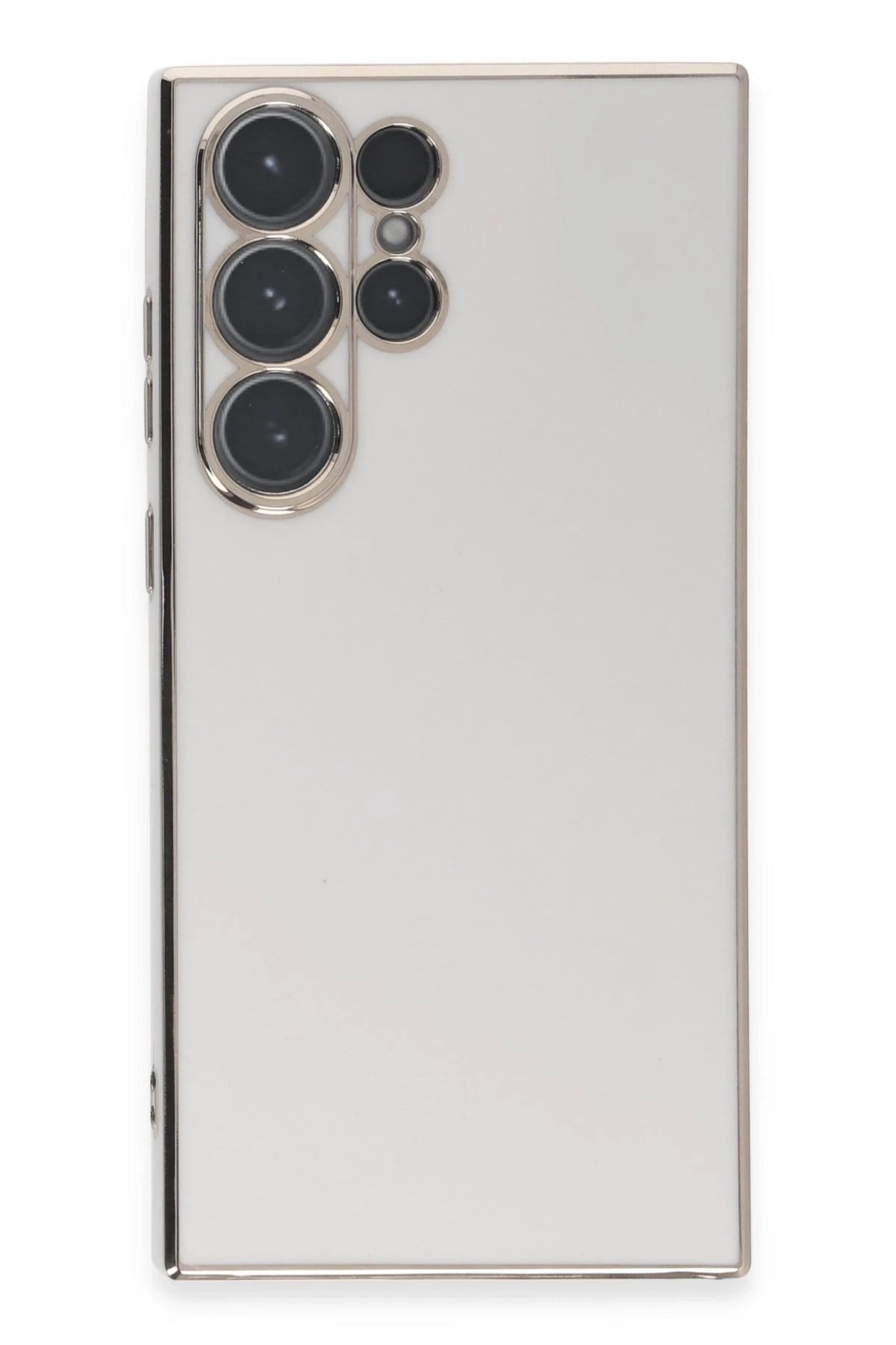 Mey İthalat®  Samsung Galaxy S23 Ultra Kılıf Volet Silikon - Beyaz