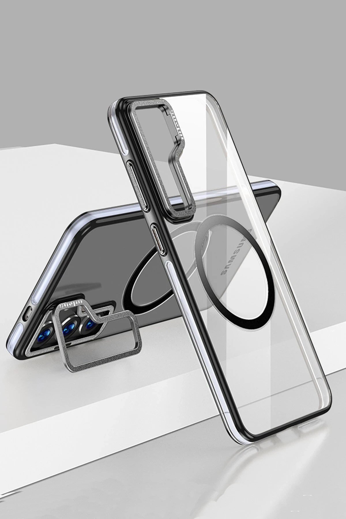 Mey İthalat®  Samsung Galaxy S24 Crystal Magsafe Kapak - Siyah