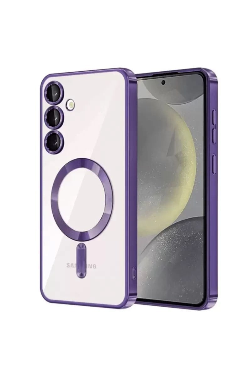 Mey İthalat®  Samsung Galaxy S24 Kılıf Kross Magneticsafe Kapak - Mor
