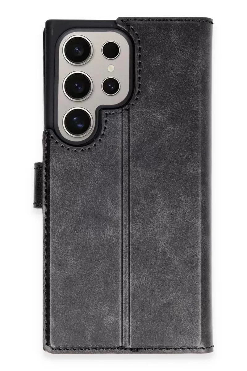 Mey İthalat®  Samsung Galaxy S24 Ultra Kılıf Trend S Plus Kapaklı Kılıf - Siyah