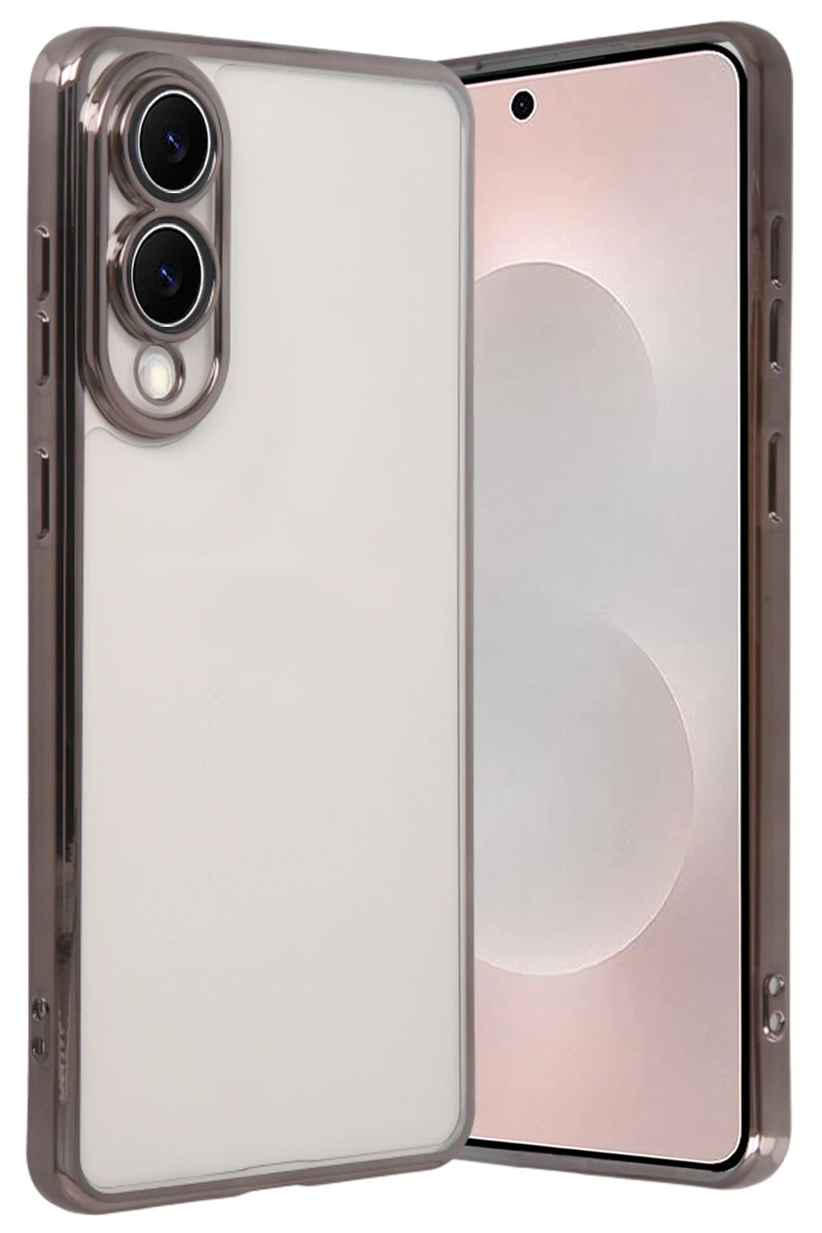 Mey İthalat®  Samsung Galaxy S25 Edge  Lensli Silikon - Titan Gri