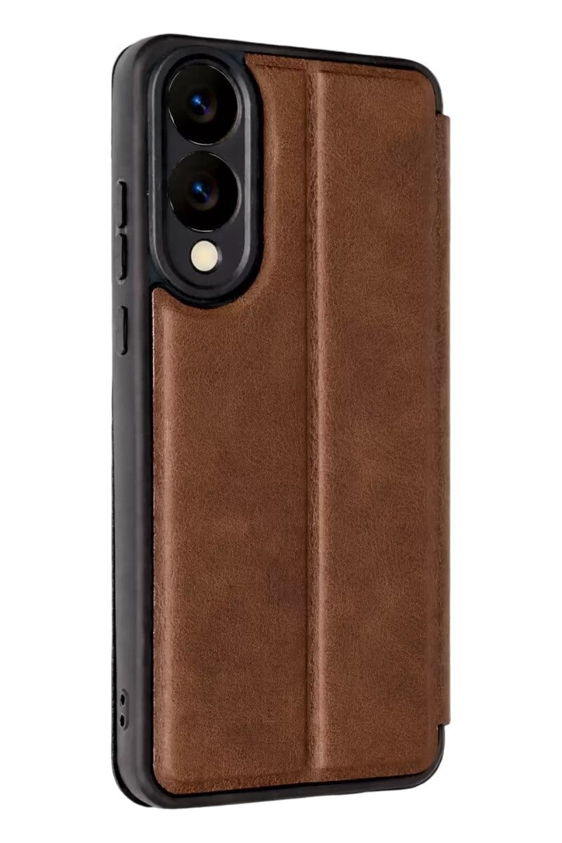 Mey İthalat®  Samsung Galaxy S25 Edge Flip Cover - Taba