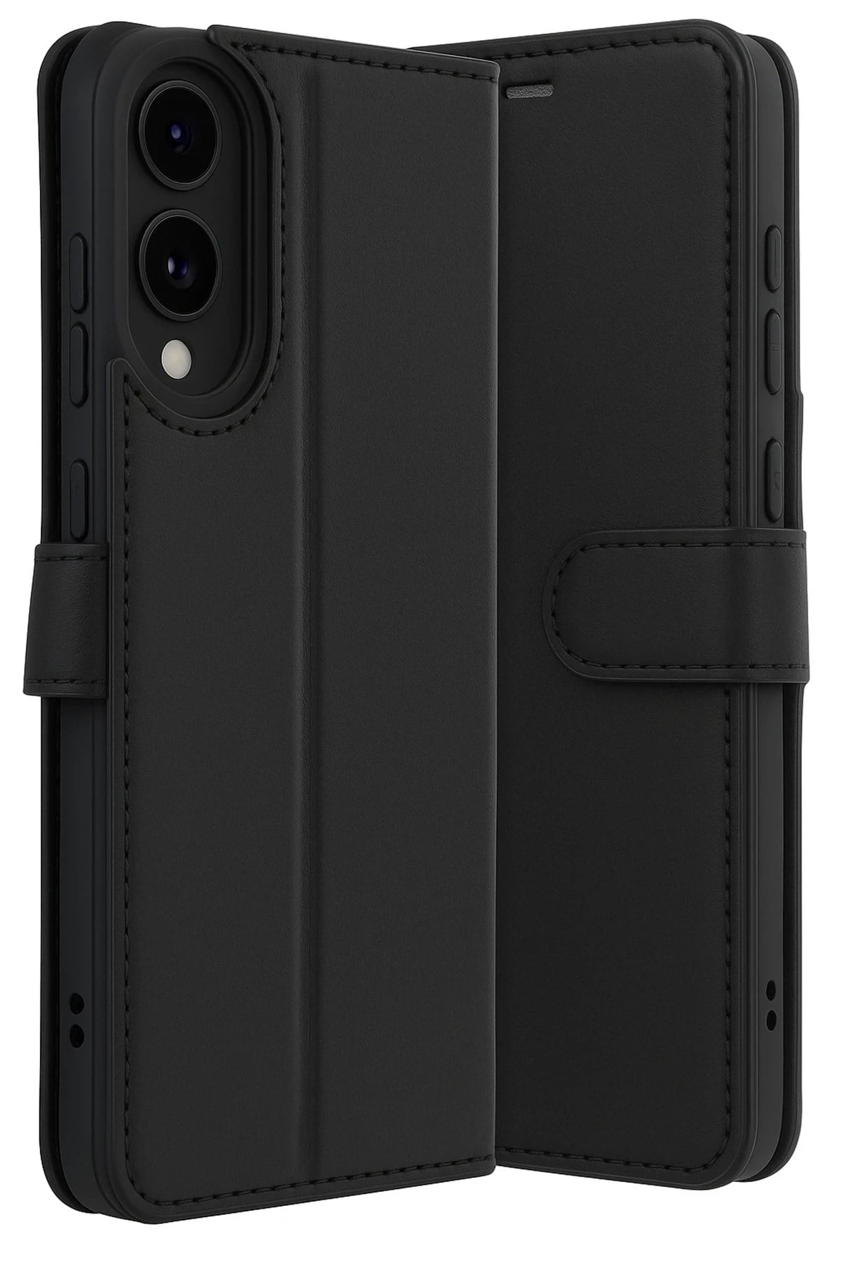 Mey İthalat®  Samsung Galaxy S25 Edge Trend S Plus Kapaklı Kılıf - Siyah