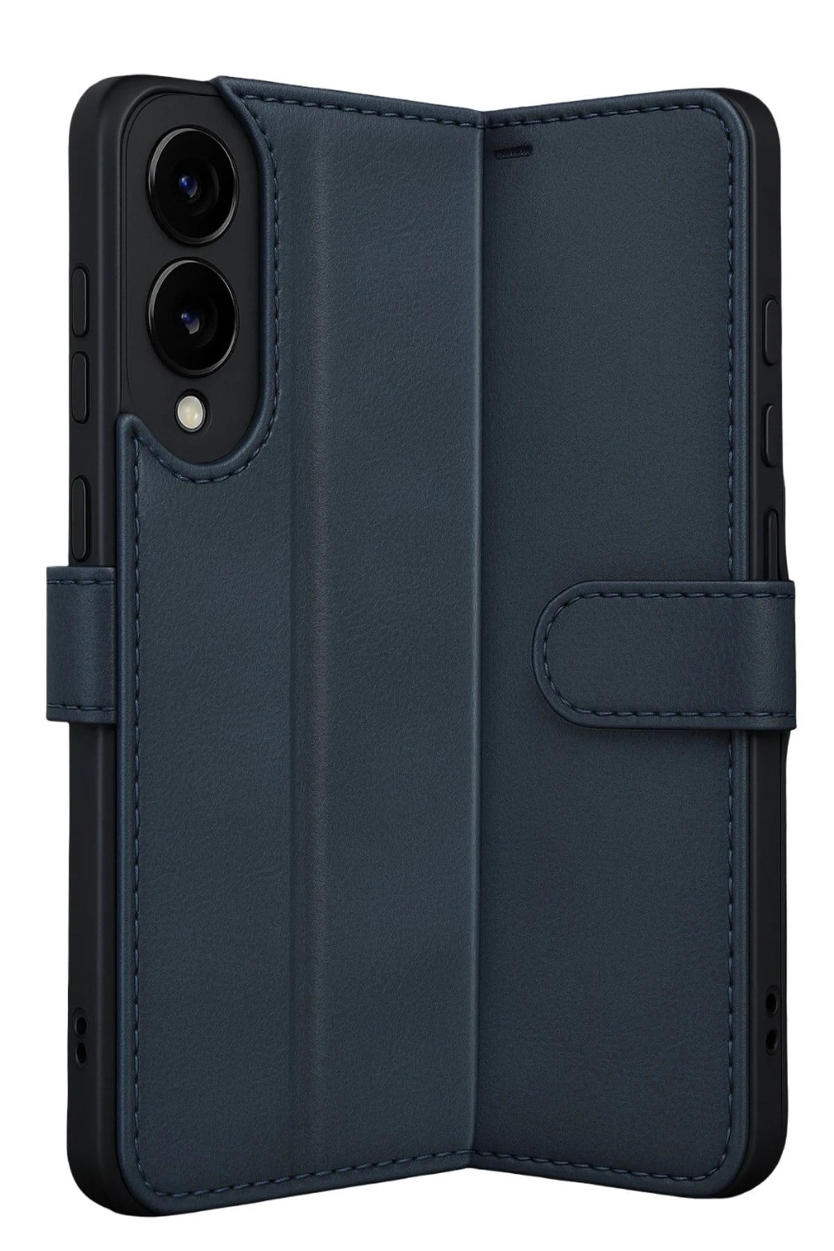 Mey İthalat®  Samsung Galaxy S25 Edge Trend S Plus Kapaklı Kılıf - Lacivert