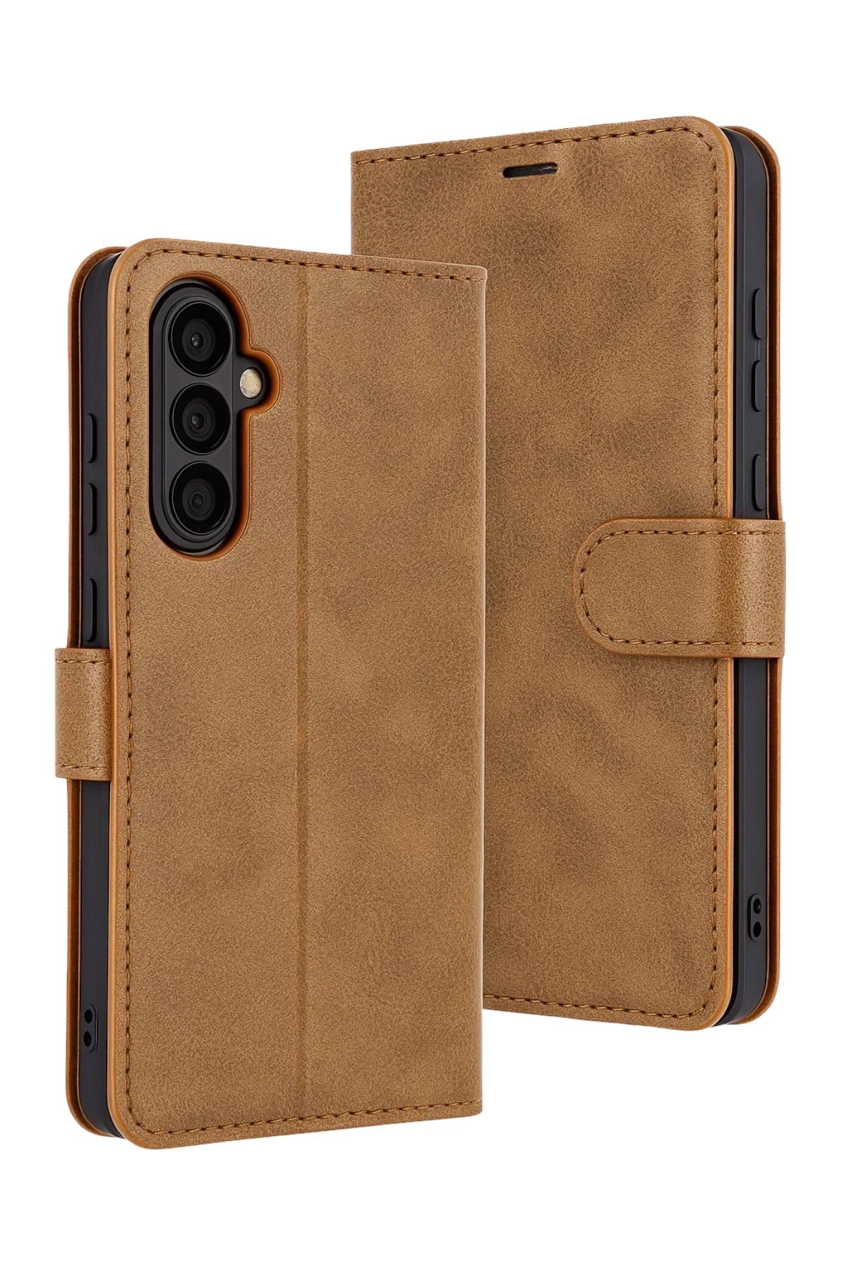 Mey İthalat®  Samsung Galaxy S25 FE Trend S Plus Kapaklı Kılıf - Taba