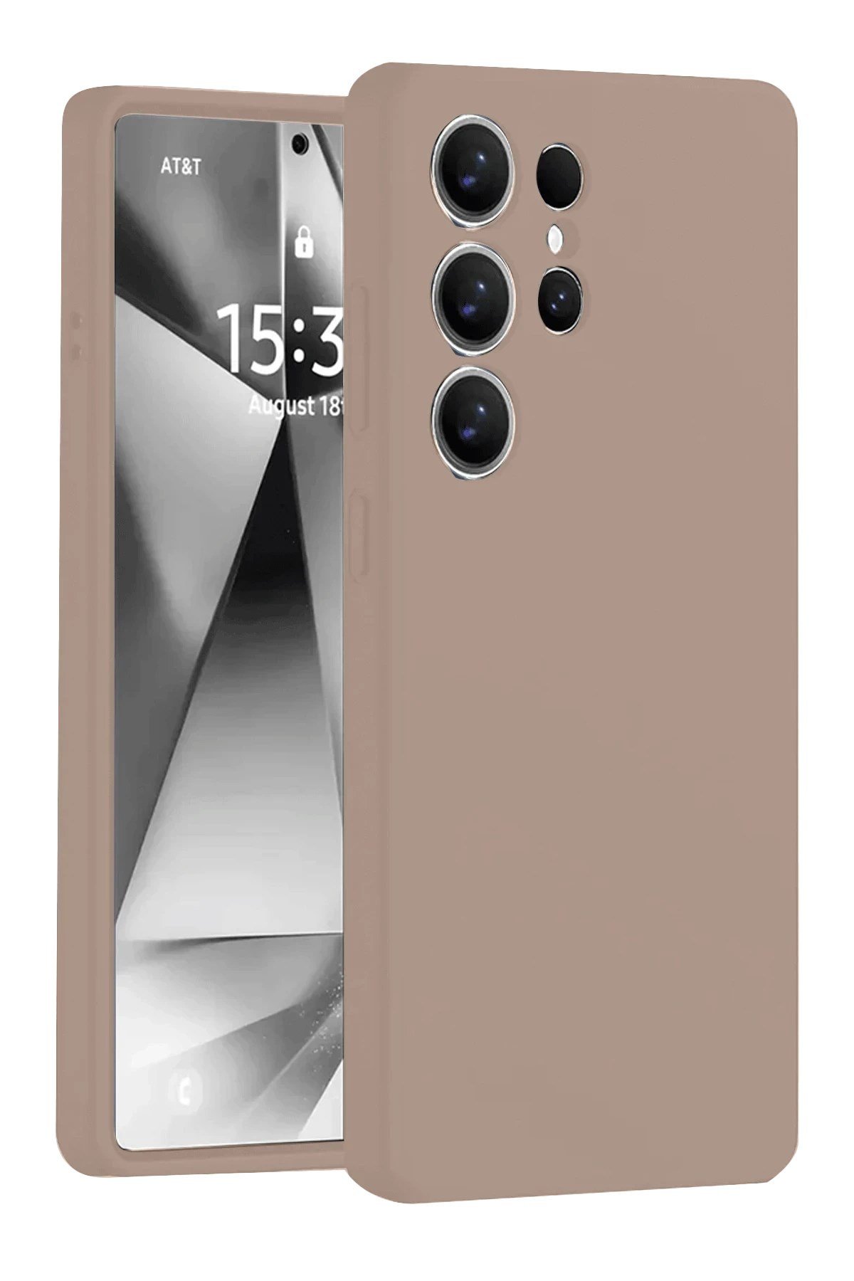 Mey İthalat®  Samsung Galaxy S25 Ultra Kılıf Nano içi Kadife Silikon - Pudra