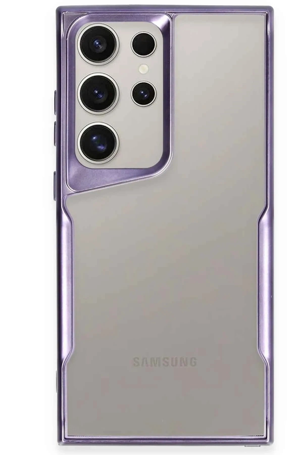 Mey İthalat®  Samsung Galaxy S25 Ultra Kılıf Boyi Silikon Kapak - Derin Mor