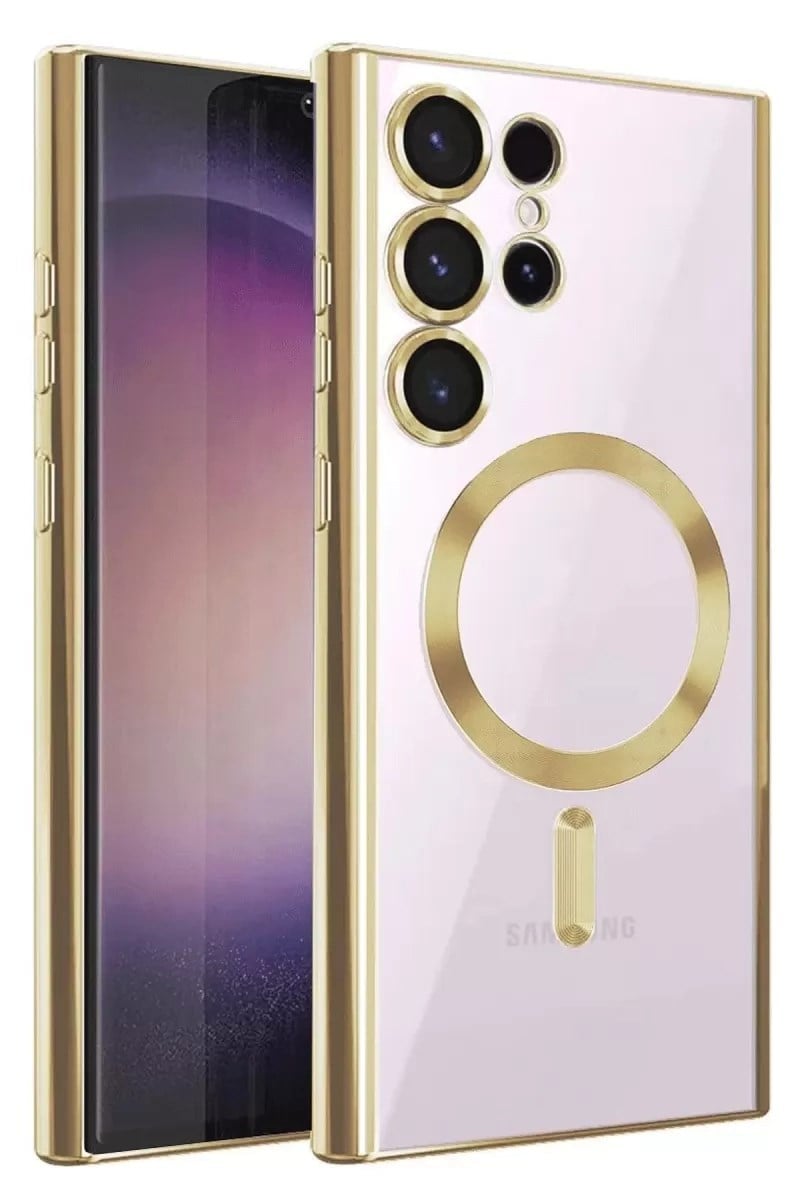 Mey İthalat®  Samsung Galaxy S25 Ultra Kılıf Kross Magneticsafe Kapak - Gold