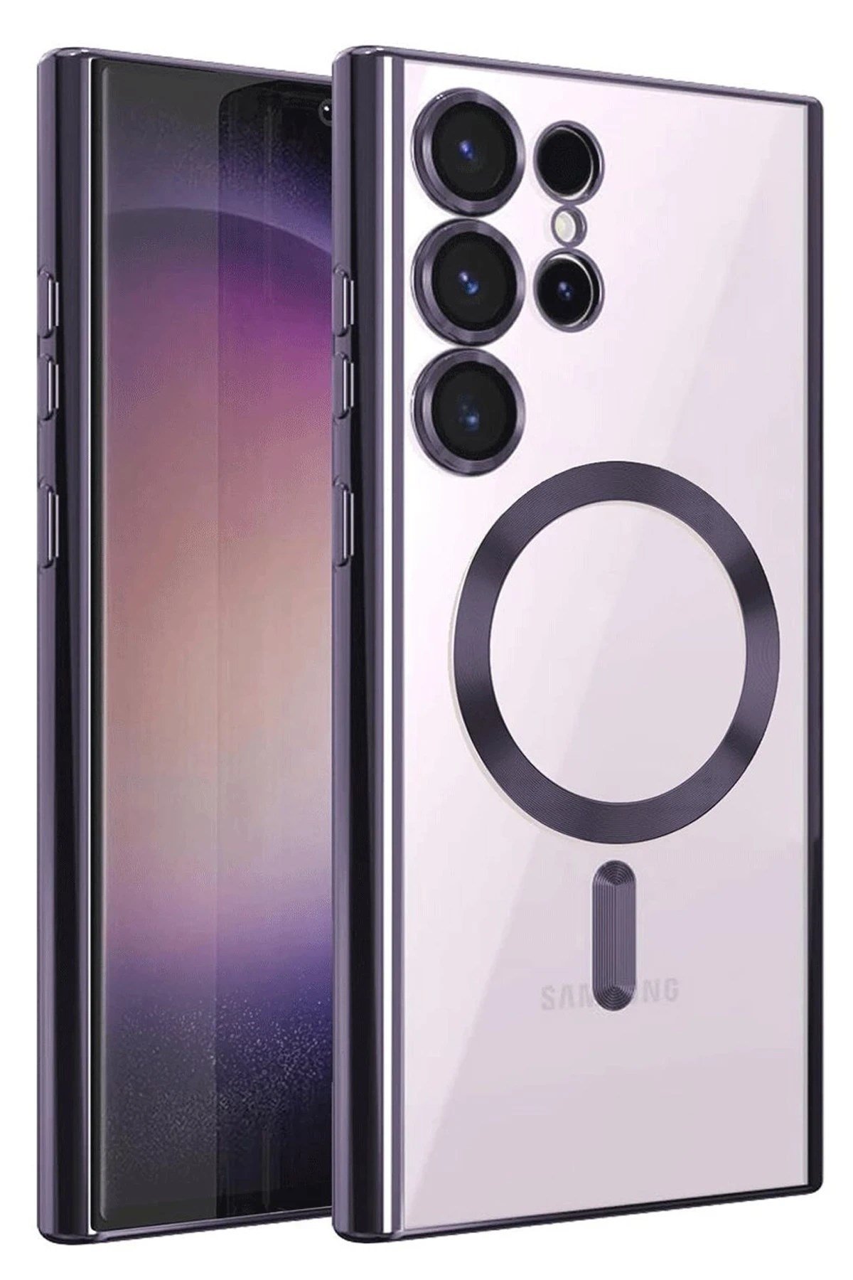 Mey İthalat®  Samsung Galaxy S25 Ultra Kılıf Kross Magneticsafe Kapak - Mor
