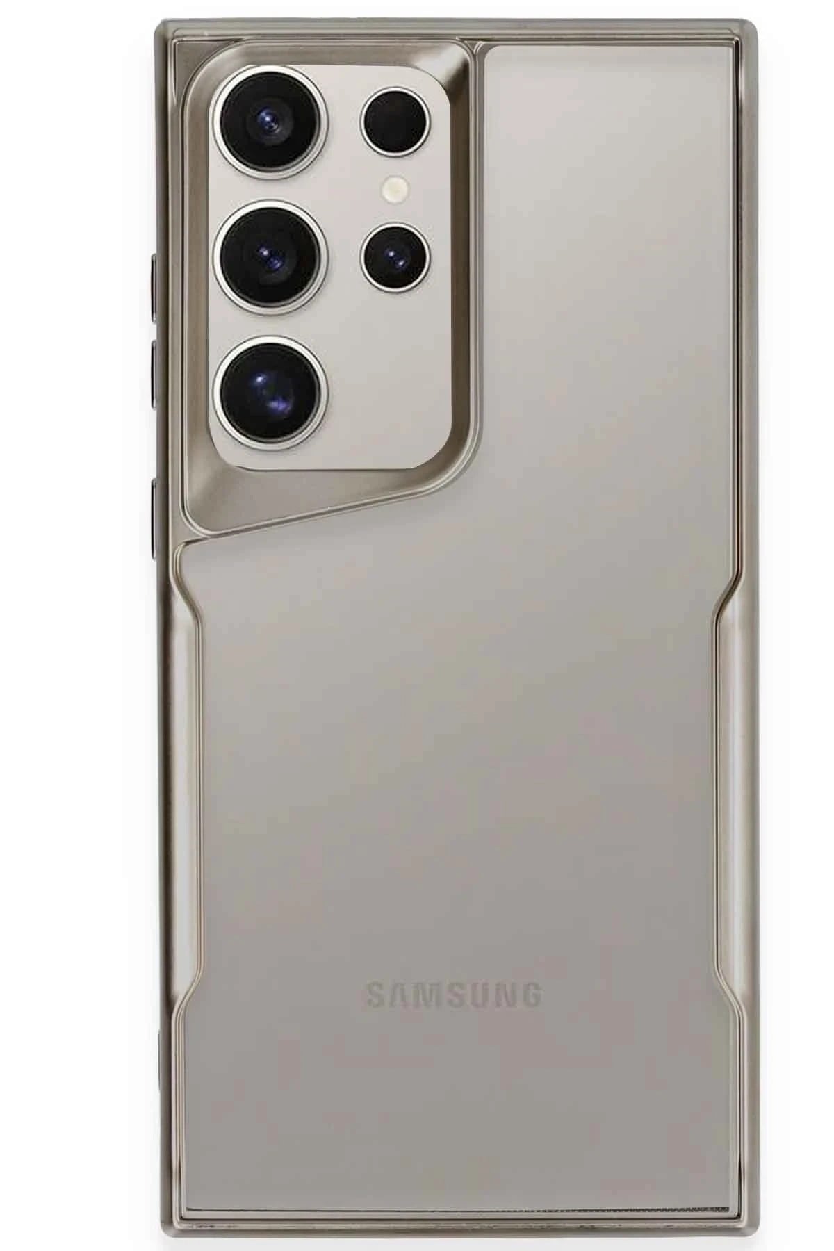 Mey İthalat®  Samsung Galaxy S25 Ultra Kılıf Boyi Silikon Kapak - Titan Gri