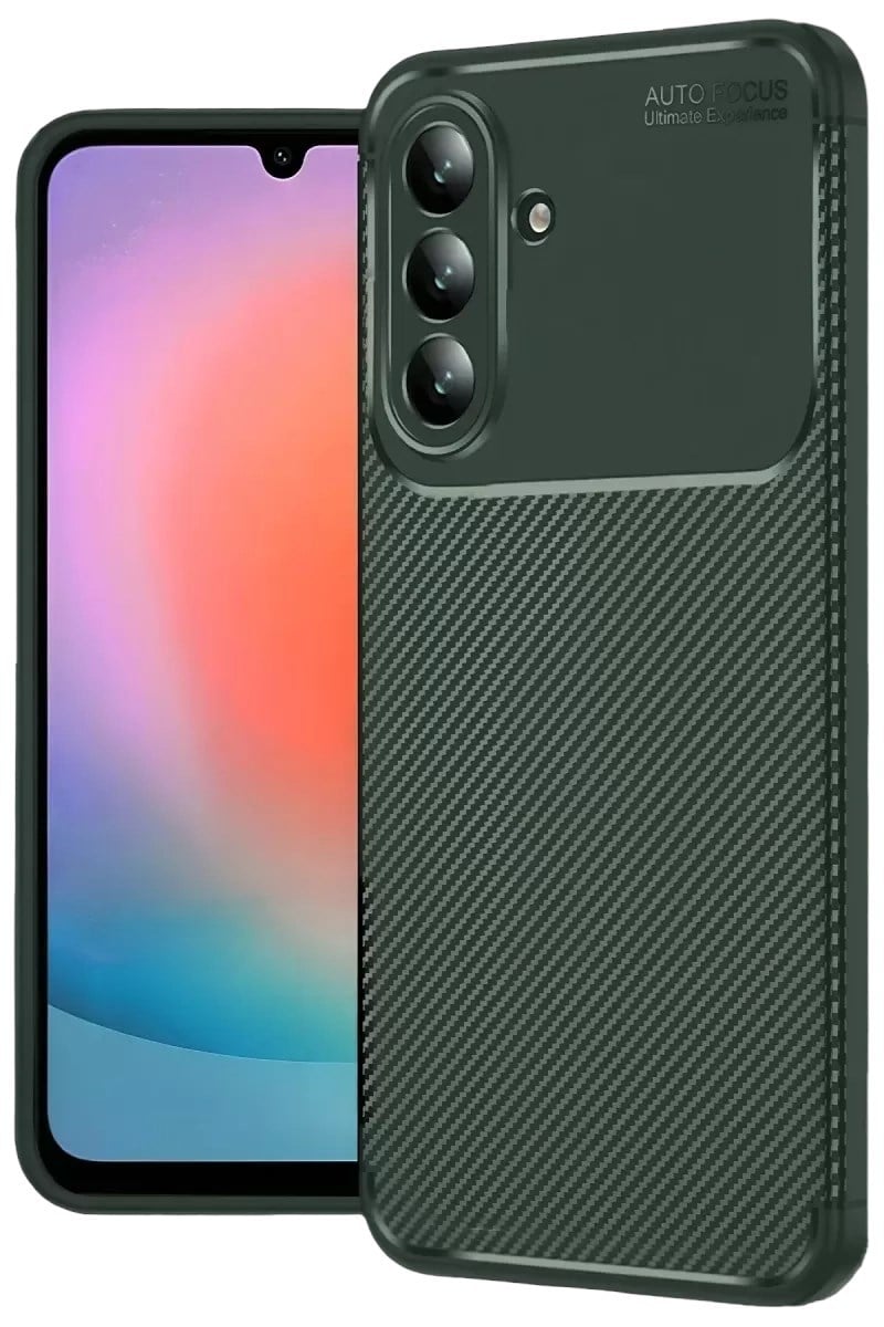 Mey İthalat®  Samsung Galaxy S26 Auto Focus Karbon Kapak - Koyu Yeşil