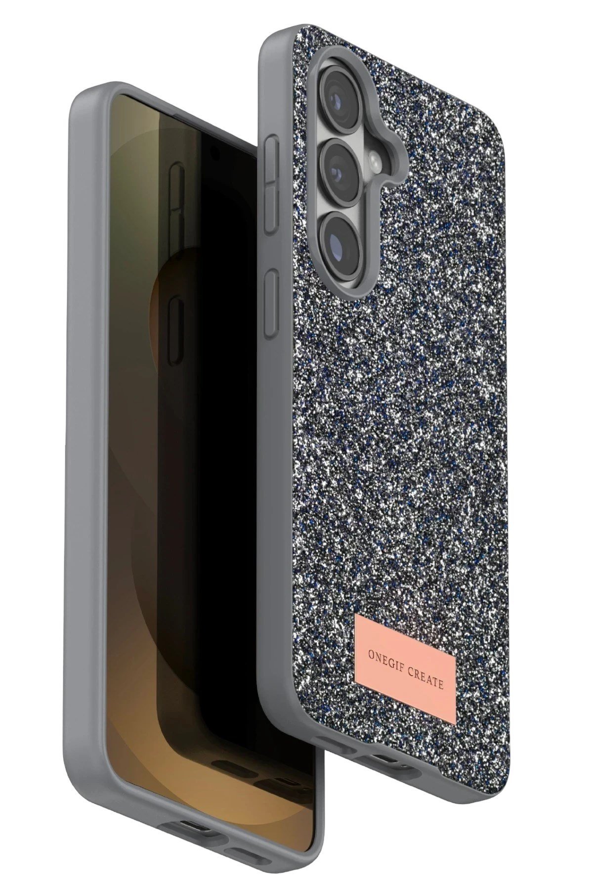 Mey İthalat®  Samsung Galaxy S26 Plus Bright Simli Kapak - Gümüş