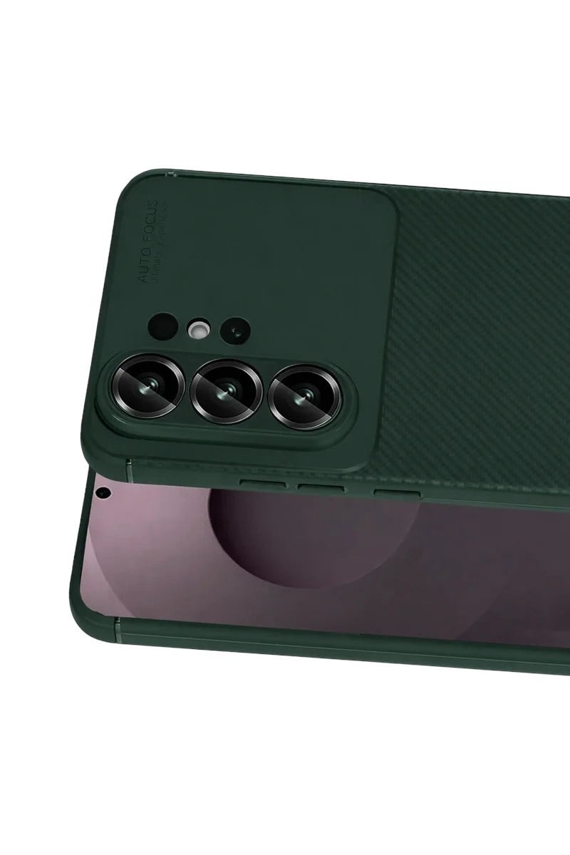 Mey İthalat®  Samsung Galaxy S26 Ultra Auto Focus Karbon Kapak - Koyu Yeşil
