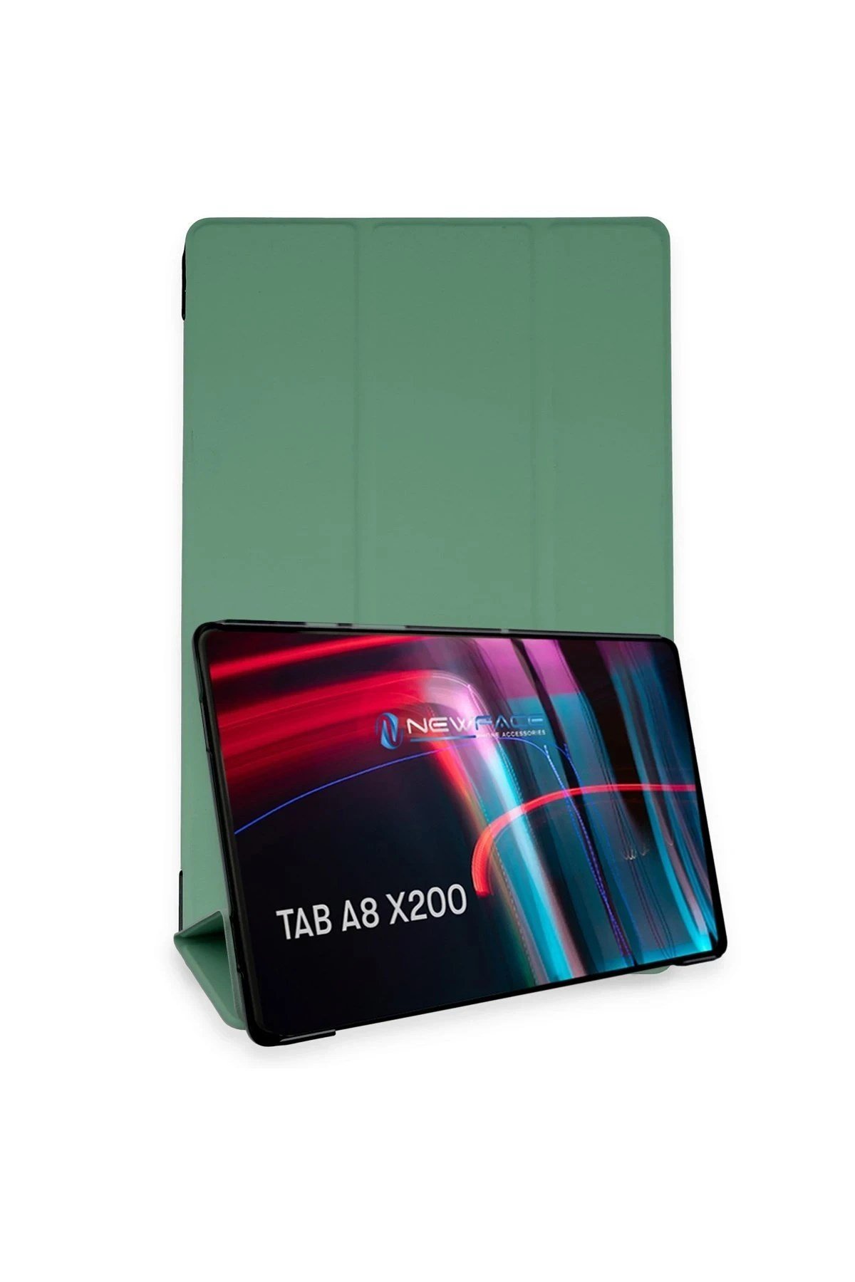 Mey İthalat®  Samsung Galaxy X200 Tab A8 10.5 Kılıf Tablet Smart Kılıf - Koyu Yeşil