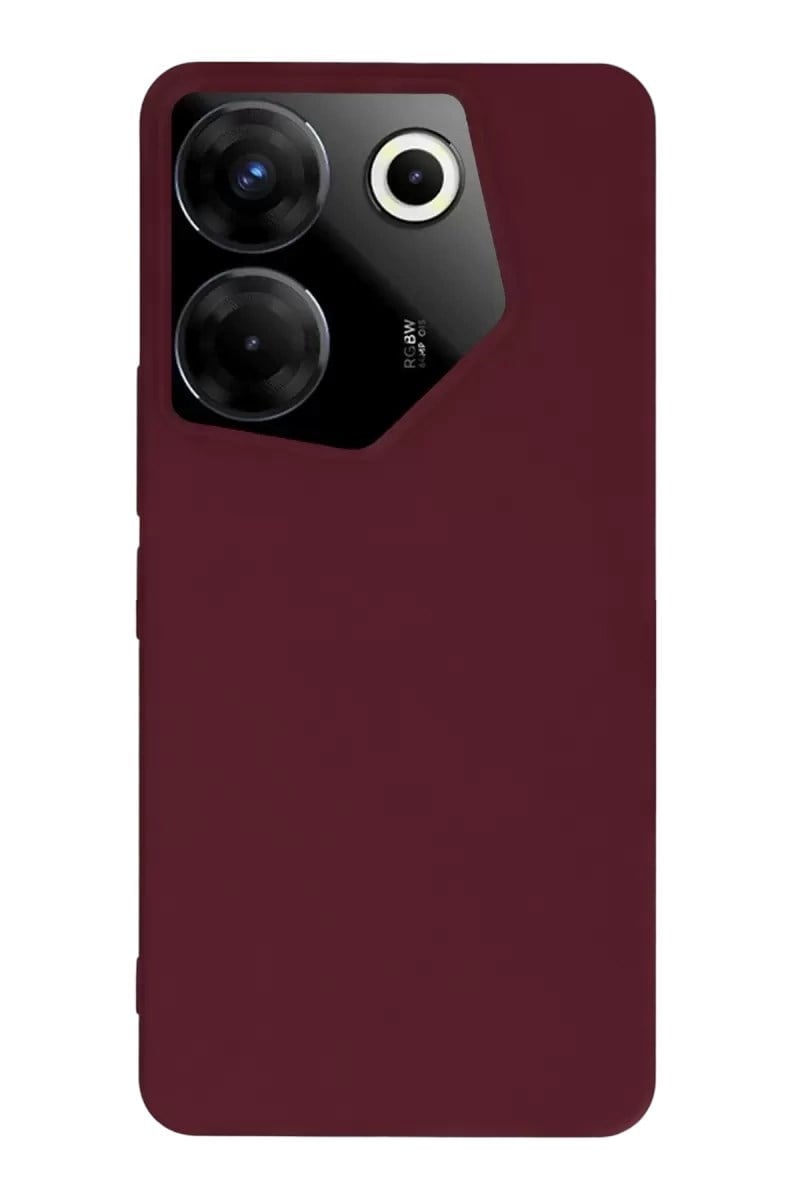 Mey İthalat®  Tecno Camon 20 Pro 5G Kılıf First Silikon - Bordo