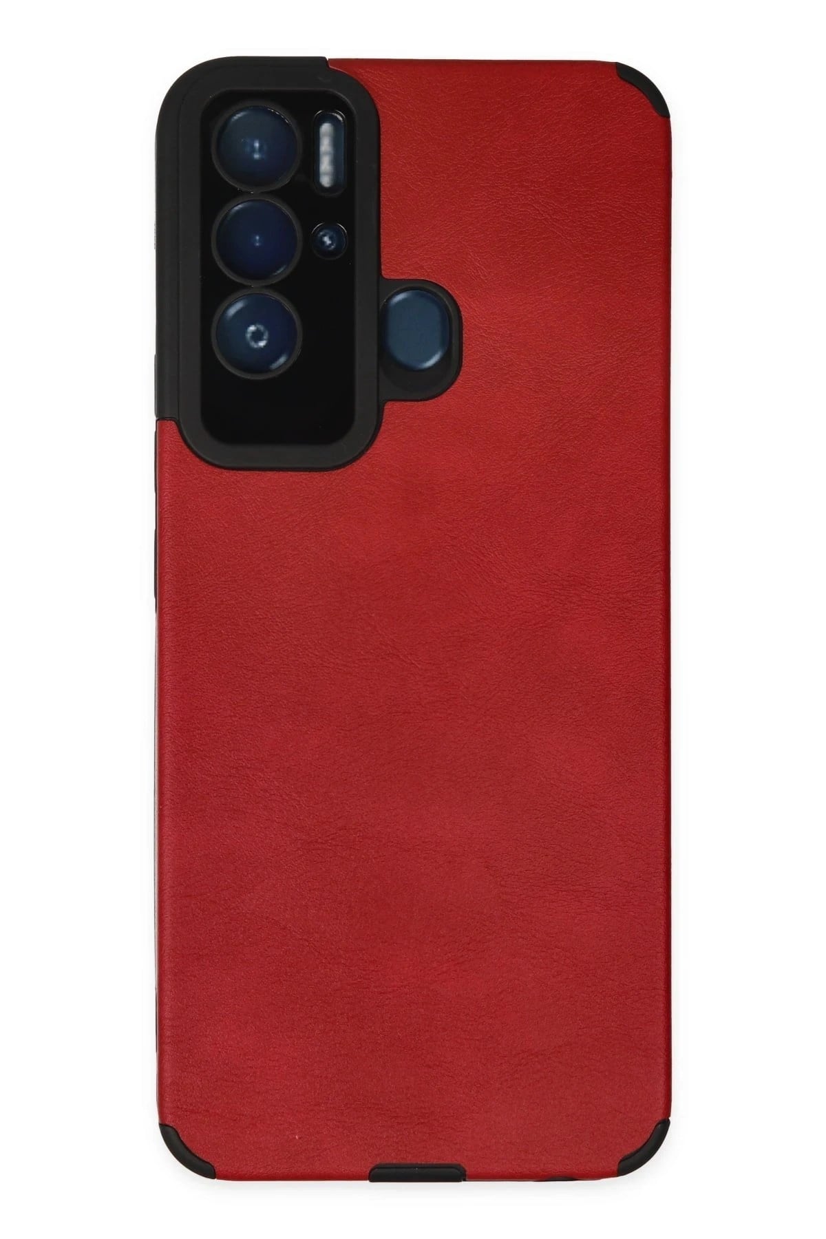Mey İthalat®  Tecno Pova Neo Kılıf Loop Deri Silikon - Kırmızı