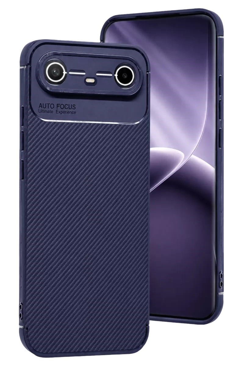 Mey İthalat®  Tecno Spark Slim 5G Auto Focus Karbon Kapak - Lacivert