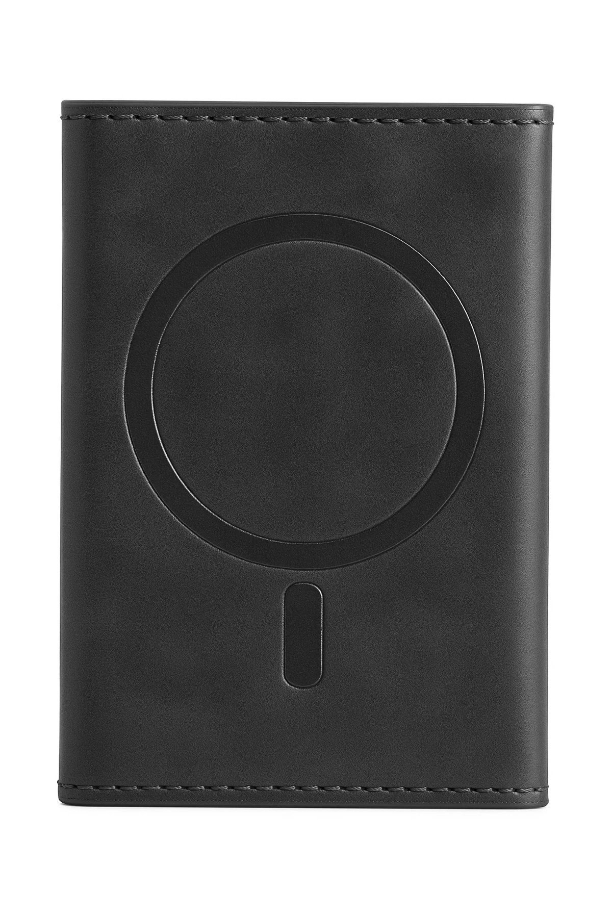 Mey İthalat®  Tema Magsafe Deri Kartlık - Siyah