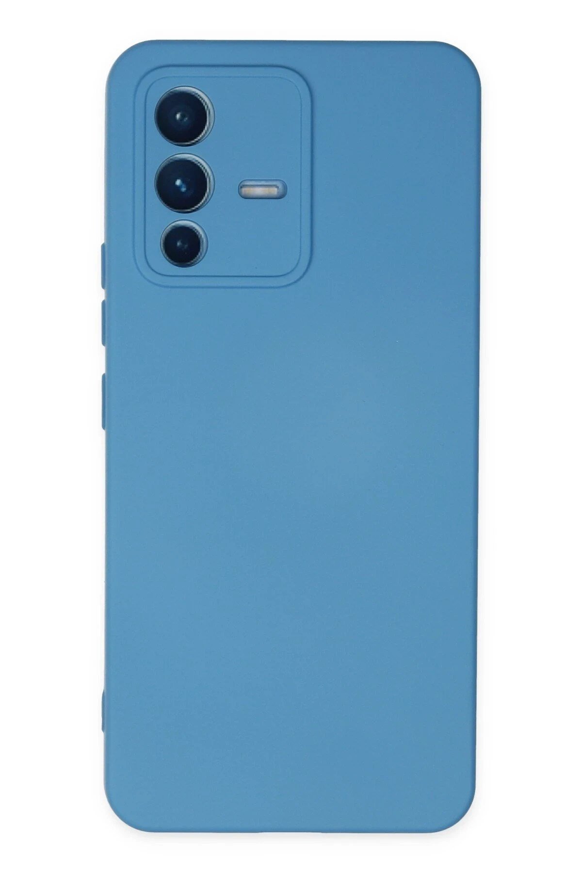 Mey İthalat®  Vivo V23 5G Kılıf Nano içi Kadife Silikon - Mavi