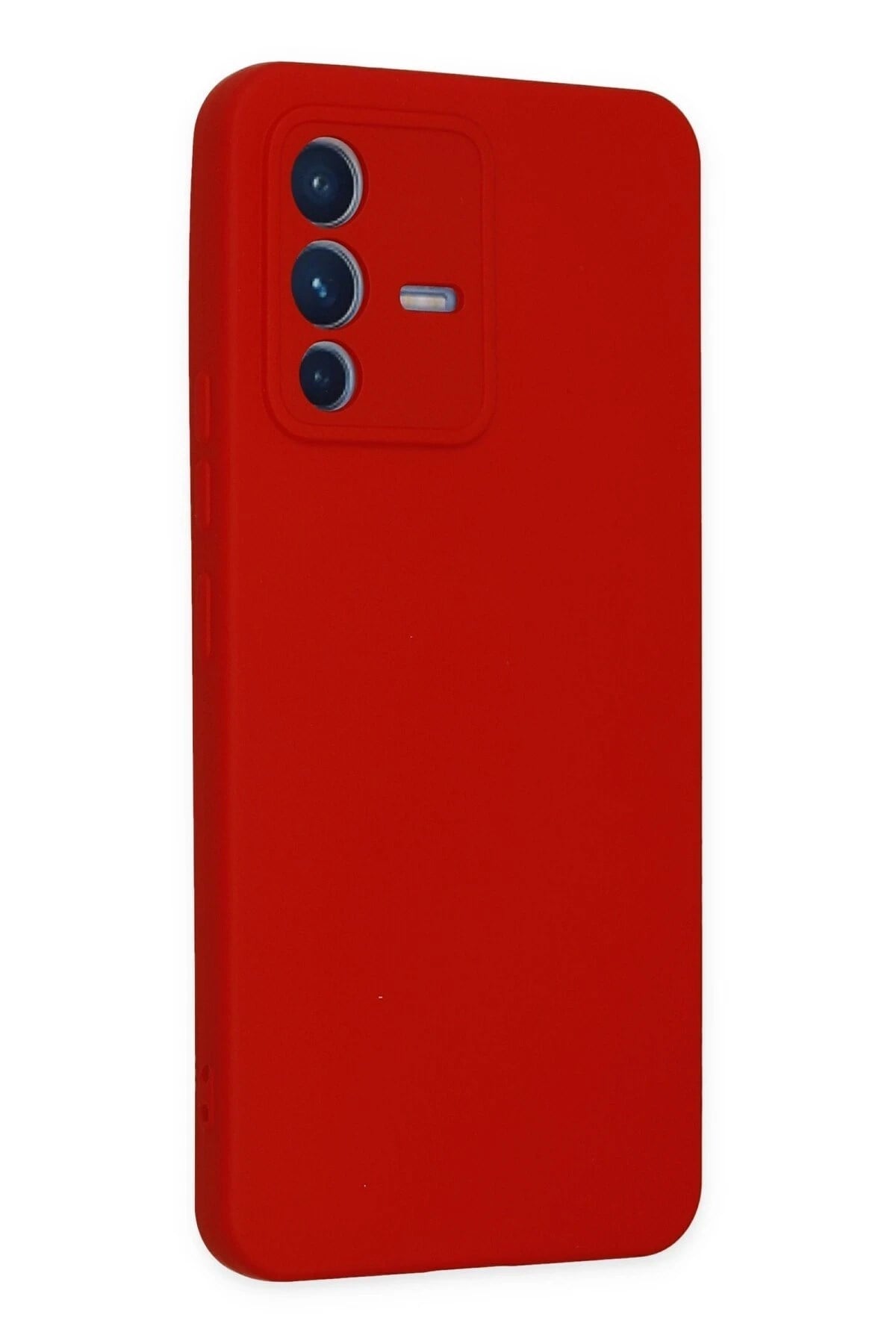 Mey İthalat®  Vivo V23 5G Kılıf Nano içi Kadife Silikon - Kırmızı