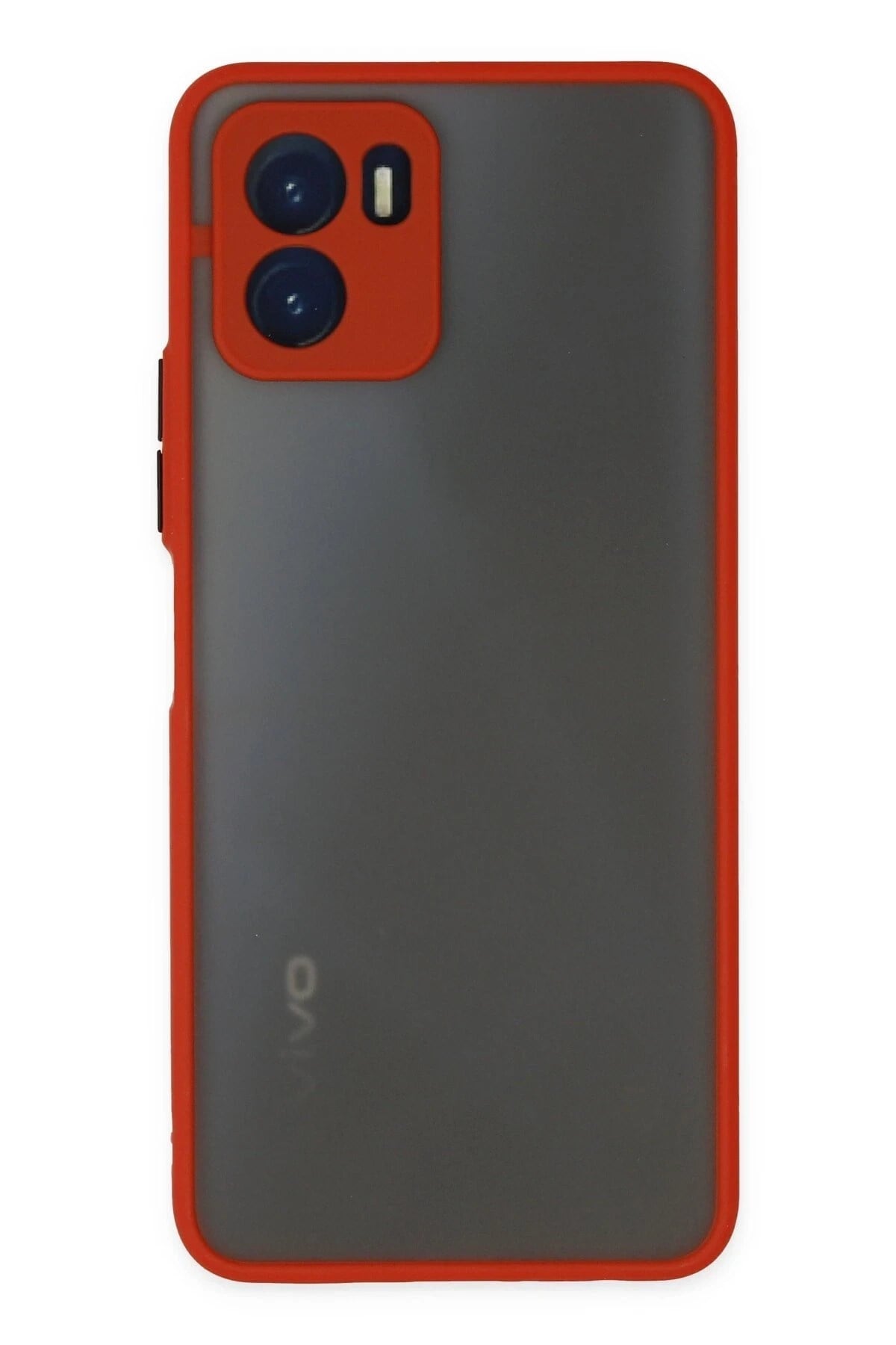 Mey İthalat®  Vivo Y15S Kılıf Montreal Silikon Kapak - Kırmızı