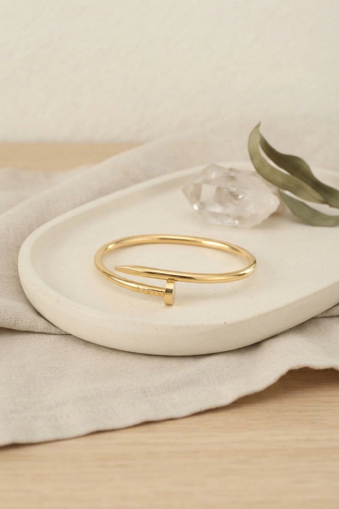 Mey İthalat® 316L Çelik Gold Renk Çivi Model Bileklik