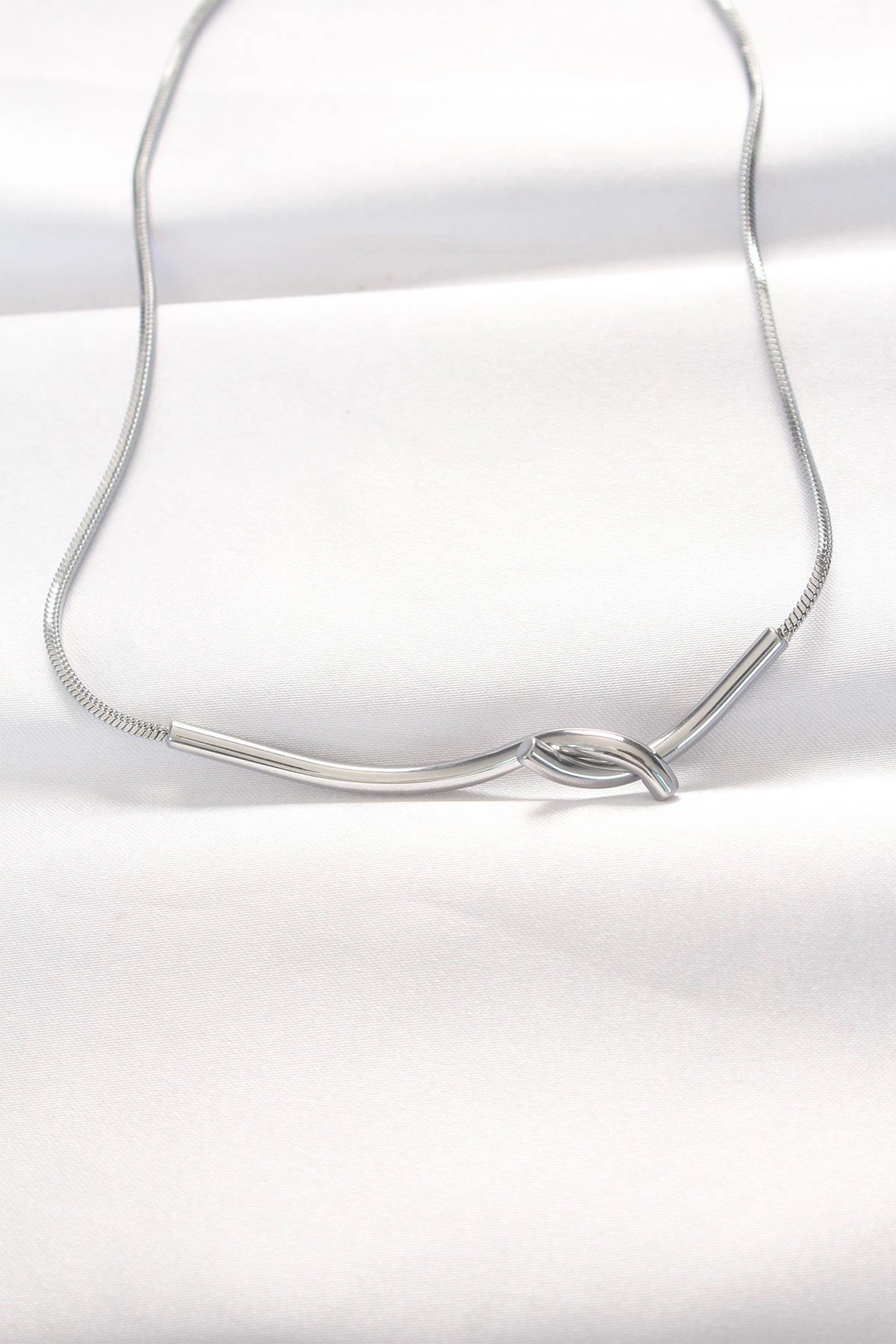 Mey İthalat® 316L Çelik Silver Renk Kolye