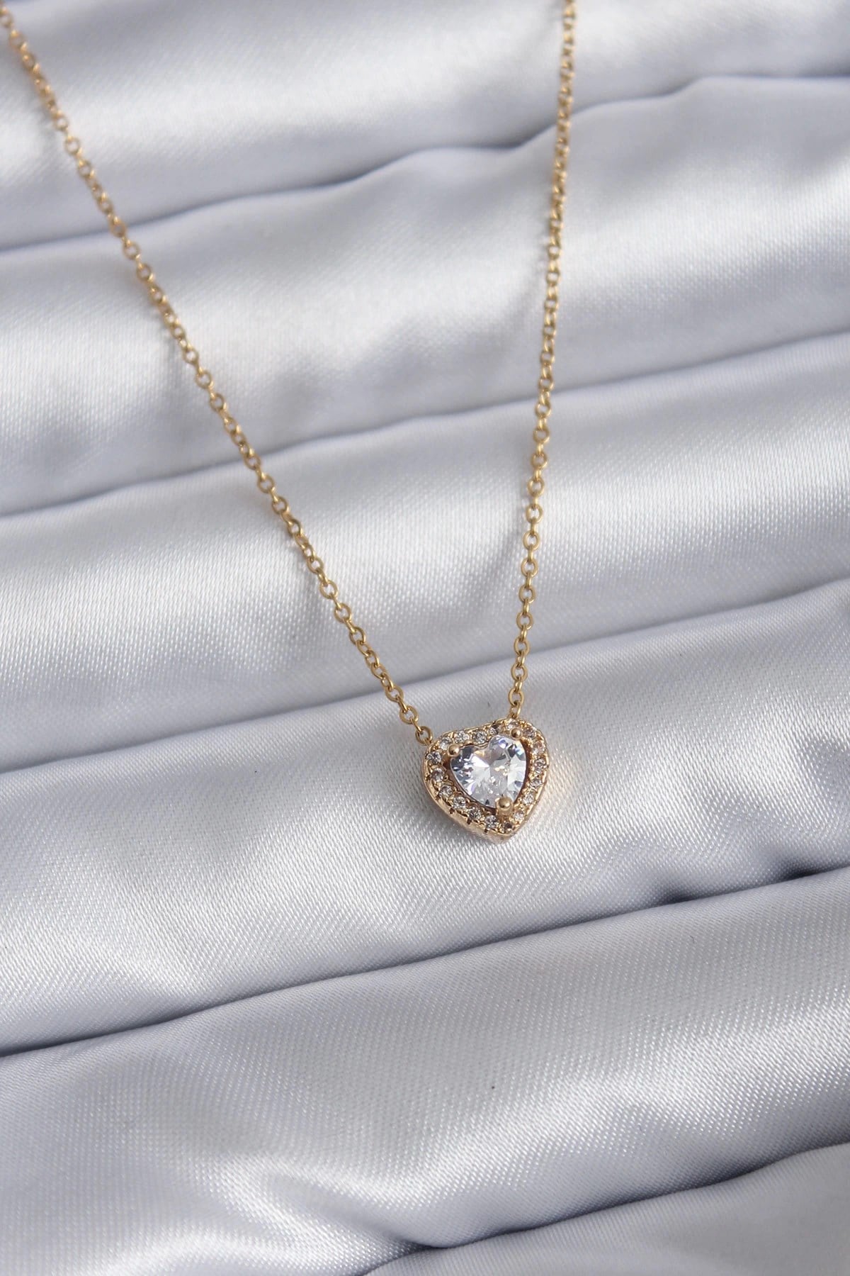 Mey İthalat® 316L Çelik Zincir Gold Renk Charm Kadın Kolye